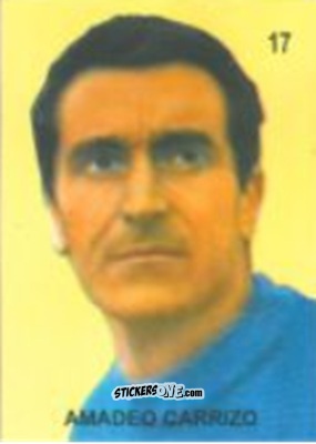 Figurina Amadeo Carrizo - Campeonato Mundial de Futbol 1958 Suecia n. 17 - IMPORTADORES PERUANOS