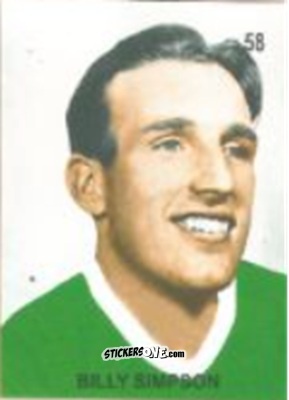 Figurina Billy Simpson - Campeonato Mundial de Futbol 1958 Suecia n. 58 - IMPORTADORES PERUANOS