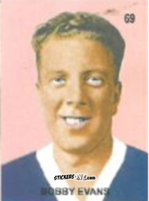 Sticker Bobby Evans - Campeonato Mundial de Futbol 1958 Suecia n. 69 - IMPORTADORES PERUANOS