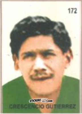 Sticker Crescencio Gutiérrez - Campeonato Mundial de Futbol 1958 Suecia n. 172 - IMPORTADORES PERUANOS
