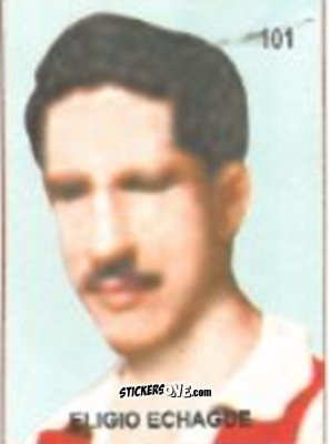 Sticker Eligio Echagüe - Campeonato Mundial de Futbol 1958 Suecia n. 101 - IMPORTADORES PERUANOS