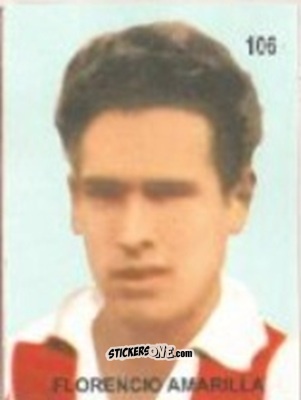 Sticker Florencio Amarilla - Campeonato Mundial de Futbol 1958 Suecia n. 106 - IMPORTADORES PERUANOS