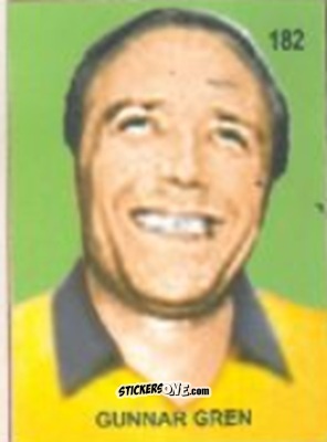 Cromo Gunnar Gren - Campeonato Mundial de Futbol 1958 Suecia n. 182 - IMPORTADORES PERUANOS