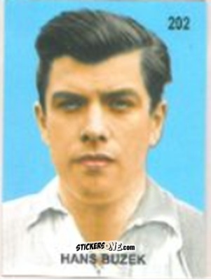 Sticker Hans Buzek - Campeonato Mundial de Futbol 1958 Suecia n. 202 - IMPORTADORES PERUANOS