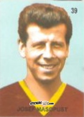 Cromo Josef Masopust - Campeonato Mundial de Futbol 1958 Suecia n. 39 - IMPORTADORES PERUANOS