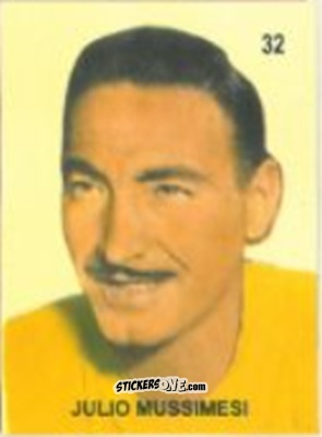 Sticker Julio Mussimesi - Campeonato Mundial de Futbol 1958 Suecia n. 32 - IMPORTADORES PERUANOS