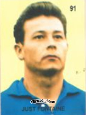 Sticker Just Fontaine - Campeonato Mundial de Futbol 1958 Suecia n. 91 - IMPORTADORES PERUANOS