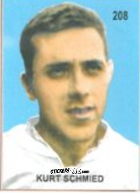Cromo Kurt Schmied - Campeonato Mundial de Futbol 1958 Suecia n. 208 - IMPORTADORES PERUANOS