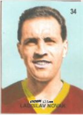 Cromo Ladislav Novak - Campeonato Mundial de Futbol 1958 Suecia n. 34 - IMPORTADORES PERUANOS