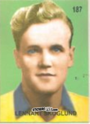 Cromo Lennart Skoglund - Campeonato Mundial de Futbol 1958 Suecia n. 187 - IMPORTADORES PERUANOS