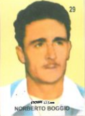 Sticker Norberto Boggio - Campeonato Mundial de Futbol 1958 Suecia n. 29 - IMPORTADORES PERUANOS