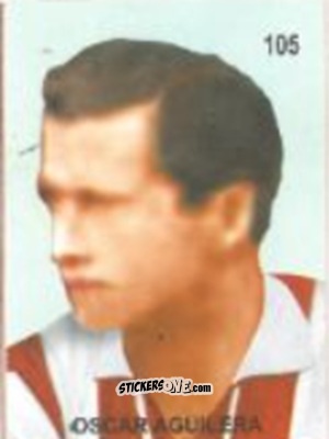Sticker Oscar Aguilera - Campeonato Mundial de Futbol 1958 Suecia n. 105 - IMPORTADORES PERUANOS