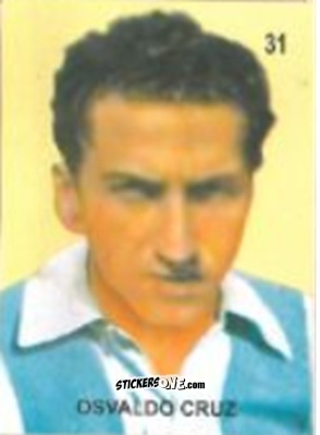 Cromo Osvaldo Cruz - Campeonato Mundial de Futbol 1958 Suecia n. 31 - IMPORTADORES PERUANOS