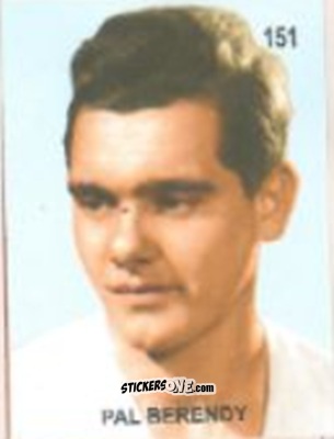 Cromo Pál Berendi - Campeonato Mundial de Futbol 1958 Suecia n. 151 - IMPORTADORES PERUANOS