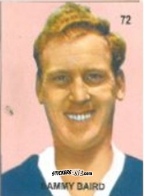 Cromo Sammy Baird - Campeonato Mundial de Futbol 1958 Suecia n. 72 - IMPORTADORES PERUANOS