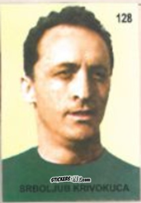 Sticker Srboljub Krivokuća - Campeonato Mundial de Futbol 1958 Suecia n. 128 - IMPORTADORES PERUANOS