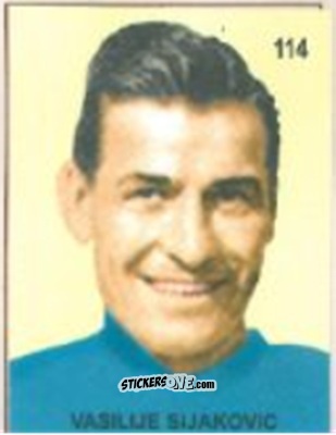 Sticker Vasilije Šijaković - Campeonato Mundial de Futbol 1958 Suecia n. 114 - IMPORTADORES PERUANOS