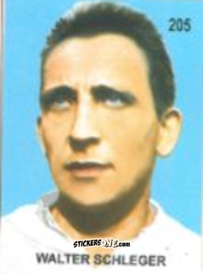 Sticker Walter Schleger - Campeonato Mundial de Futbol 1958 Suecia n. 205 - IMPORTADORES PERUANOS