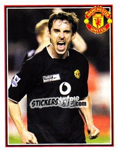 Sticker Gary Neville - Manchester United 2006-2007 n. 20 - Panini