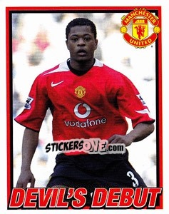 Sticker Patrice Evra - Manchester United 2006-2007 n. 30 - Panini