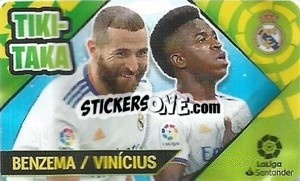 Sticker Benzema / Vinícius - Chicle Liga 2022-2023 n. 52 - Panini