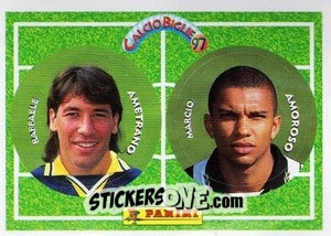 Cromo Ametrano / Amoroso - Calcio Biglie 1997 n. 3 - Panini