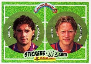Sticker Amoruso / Andersson - Calcio Biglie 1997 n. 4 - Panini