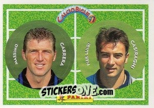 Sticker Carrera / Casiraghi - Calcio Biglie 1997 n. 26 - Panini
