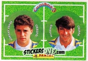 Sticker Crespo / Crippa - Calcio Biglie 1997 n. 33 - Panini