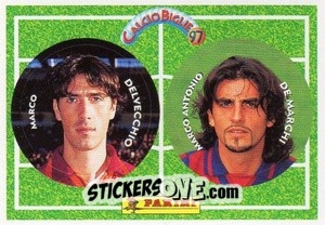 Sticker Delvecchio / Demarchi - Calcio Biglie 1997 n. 36 - Panini
