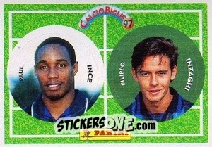 Sticker Ince / Inzaghi - Calcio Biglie 1997 n. 55 - Panini