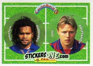Cromo Karembeu / Kolyvanov - Calcio Biglie 1997 n. 57 - Panini