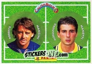 Sticker Manetti / Mancini - Calcio Biglie 1997 n. 63 - Panini