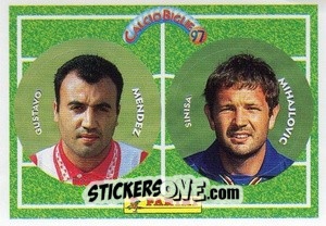 Sticker Mendez / Mihajlovic - Calcio Biglie 1997 n. 67 - Panini