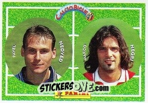 Figurina Nedved / Negri - Calcio Biglie 1997 n. 74 - Panini