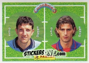 Sticker Negro / Nervo - Calcio Biglie 1997 n. 75 - Panini