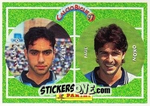 Sticker Nesta / Okon - Calcio Biglie 1997 n. 76 - Panini