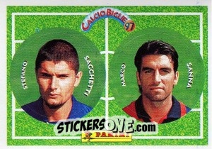 Cromo Sacchetti / Sanna - Calcio Biglie 1997 n. 95 - Panini