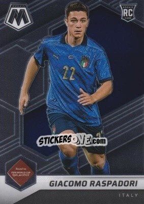 Figurina Giacomo Raspadori - Road to FIFA World Cup Qatar 2022 Mosaic - Panini