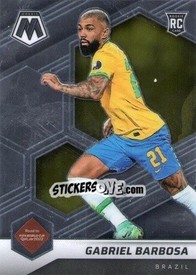 Sticker Gabriel Barbosa - Road to FIFA World Cup Qatar 2022 Mosaic n. 164 - Panini