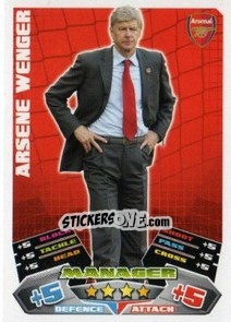 Sticker Arsene Wenger - English Premier League 2011-2012. Match Attax n. 1 - Topps