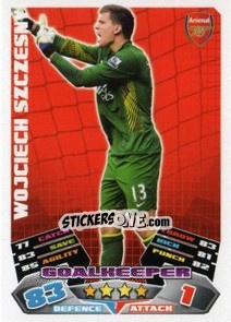 Sticker Wojciech Szczesny - English Premier League 2011-2012. Match Attax n. 2 - Topps