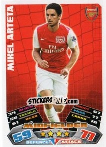 Cromo Mikel Arteta - English Premier League 2011-2012. Match Attax - Topps