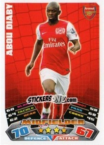 Sticker Abou Diaby - English Premier League 2011-2012. Match Attax n. 12 - Topps