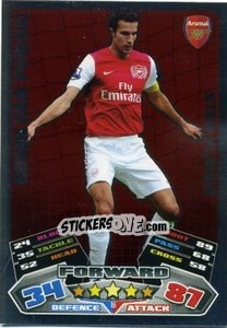 Sticker Robin van Persie - English Premier League 2011-2012. Match Attax n. 18 - Topps
