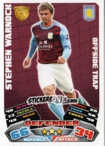 Cromo Stephen Warnock - English Premier League 2011-2012. Match Attax - Topps