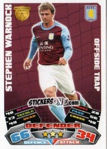 Sticker Stephen Warnock - English Premier League 2011-2012. Match Attax n. 22 - Topps