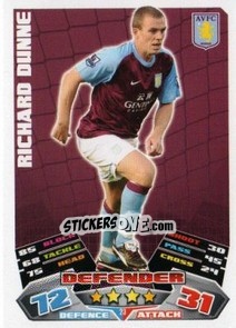 Cromo Richard Dunne - English Premier League 2011-2012. Match Attax - Topps