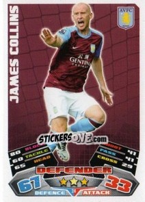 Sticker James Collins - English Premier League 2011-2012. Match Attax - Topps
