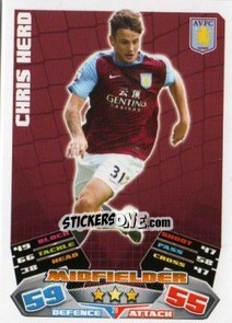 Cromo Chris Herd - English Premier League 2011-2012. Match Attax - Topps